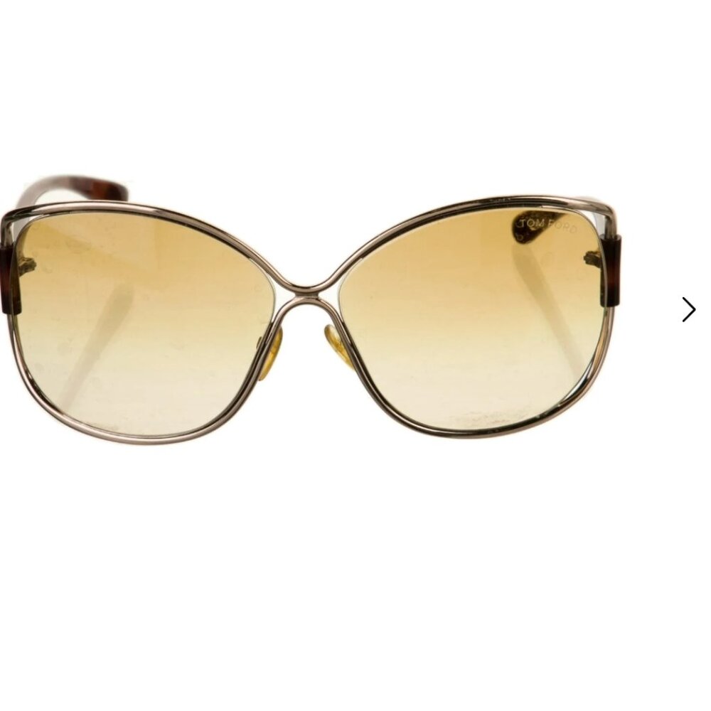 Tom Ford Emmeline Oversize Sunglasses, Gold in great condition